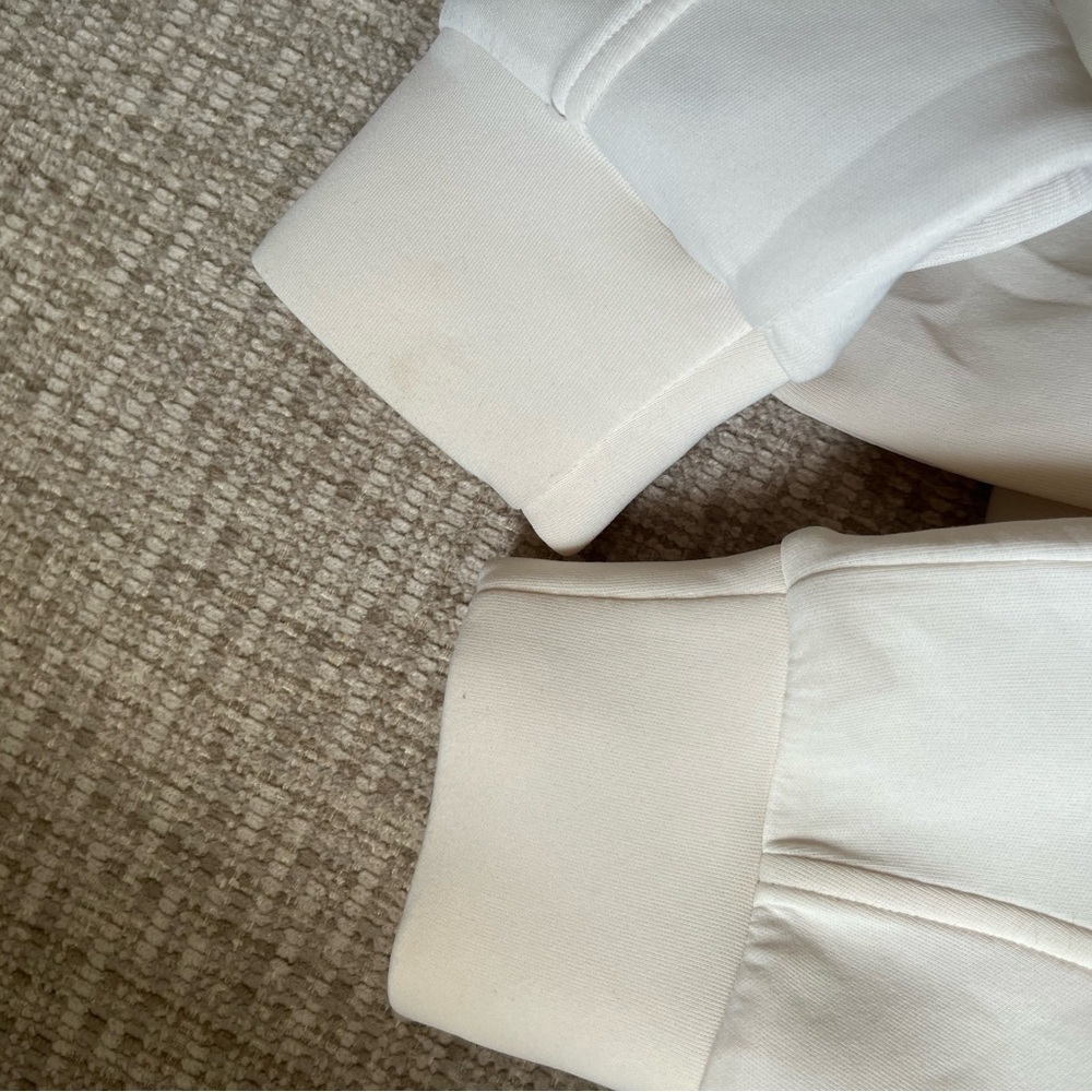 Uniqlo Cream matte Sweatshirt with Side Zipper - Picture 6 of 6
